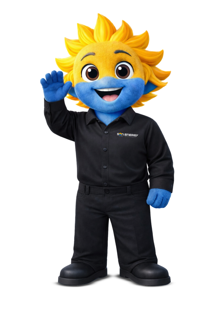 SUN-E mascota de Sun Energy Home Improvement